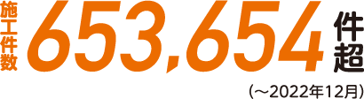施工件数653,654件超